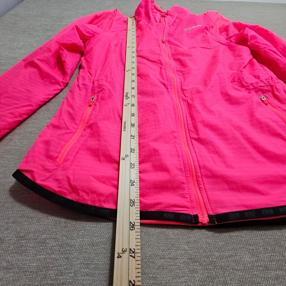 Nike Golf Windbreaker Jacket Women Small Neon Pink Full Zip Striped 725690-617 - Picture 5 of 12